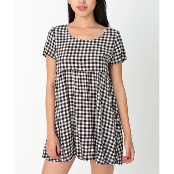 American Apparel Dresses & Skirts - SOLD American Apparel Gingham Babydoll Dress